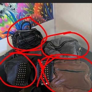 Alexander Wang Black, Blue, And Brown Satchels